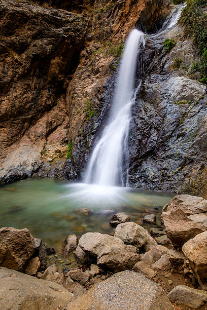 Waterfall in Ourika, Morocco stock photo
