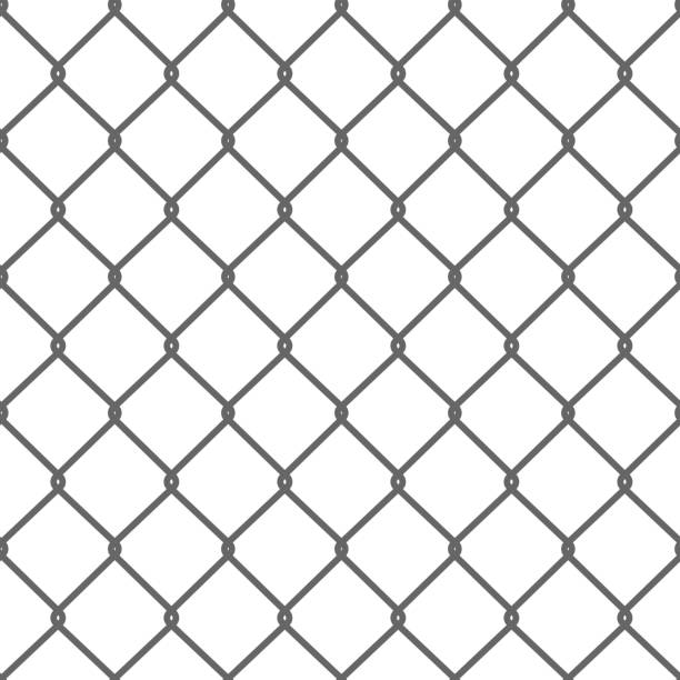 illustrazioni stock, clip art, cartoni animati e icone di tendenza di continuità della rete. vettore - topics barbed wire fence chainlink fence