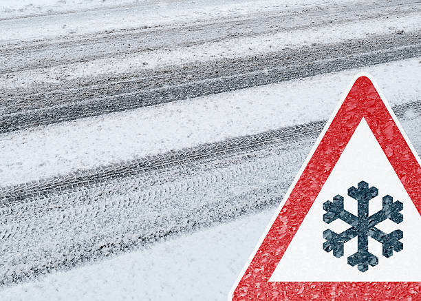 istock Winter Driving - Caution - Risk of Snow and Ice 494060478