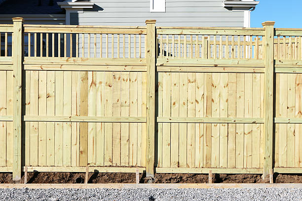 istock New wood privacy fence 494060802