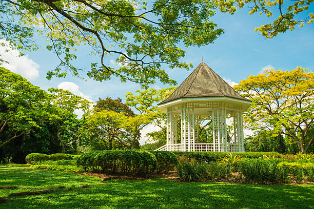 istock White pavilion in a garden 494060959