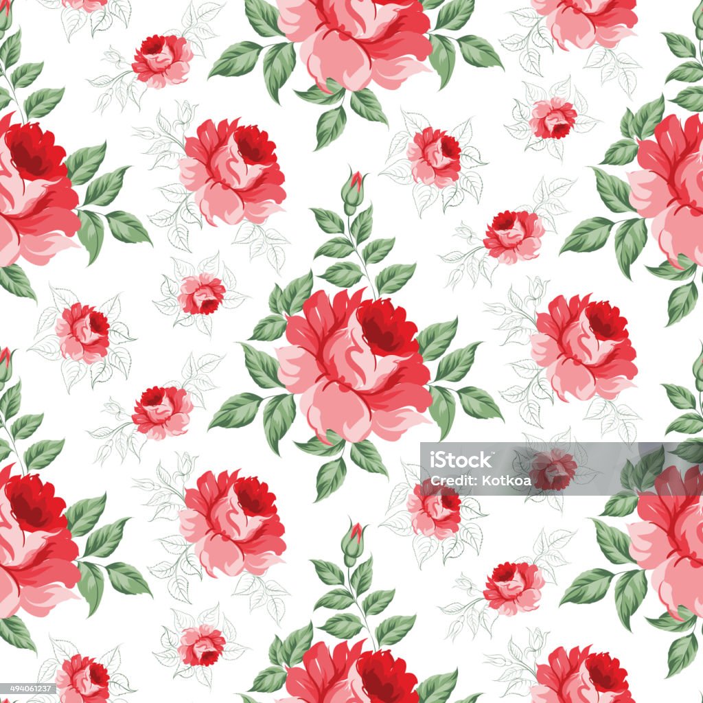 Rose Pattern Hd Rose Seamless Background Stock Illustration - Download Image Now ...