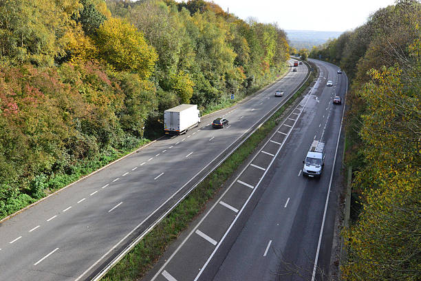 istock Dual carriageway in Kent, England during the Fall/ Autumn 494061772