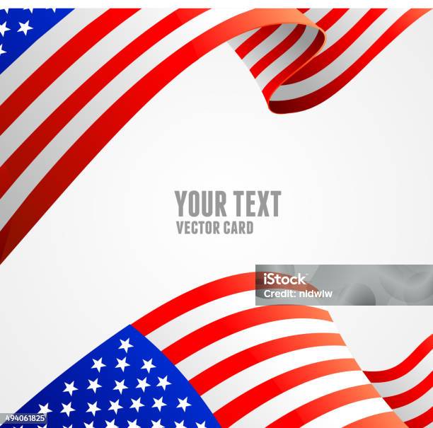 American Flag Border Vector Illustration Stock Illustration - Download Image Now - American Flag, Flag, Border - Frame