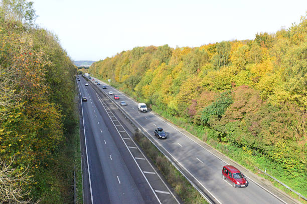istock Dual carriageway in Kent, England during the Fall/ Autumn 494062756