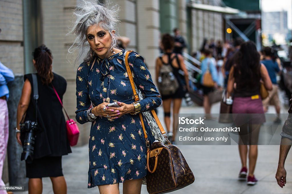 Stylish Old Lady Stock Photo - Download Image Now - Louis Vuitton