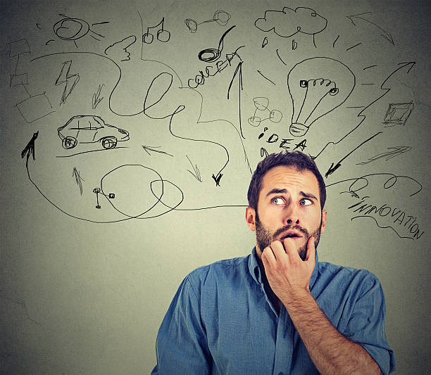 istock Worried anxious young man bitting his fingernails 494068114