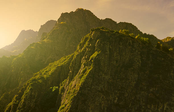 Darial gorge in the Caucasus Mountains.