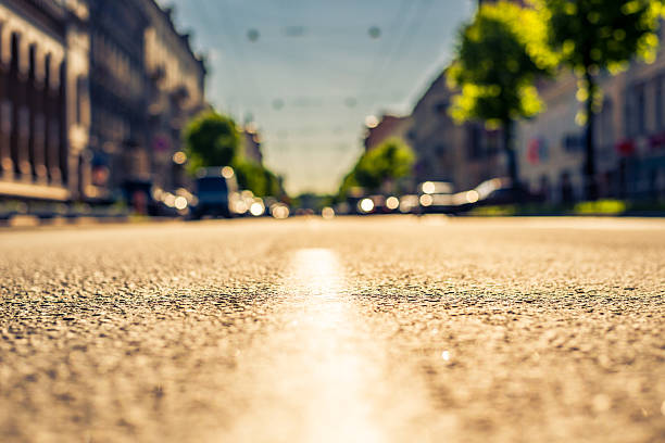 istock City on a sunny day, a quiet street with trees 494079806