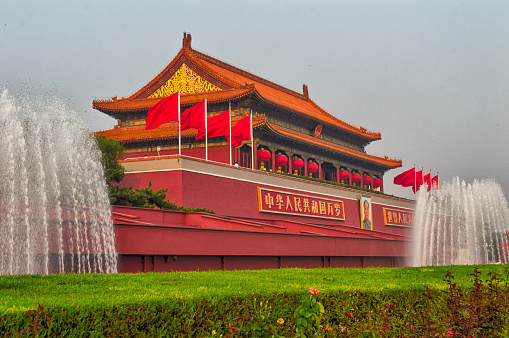 Watchtower of Forbidden City in Beijing, China
