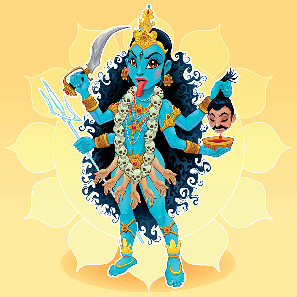ilustrações, clipart, desenhos animados e ícones de kali deusa - parvati