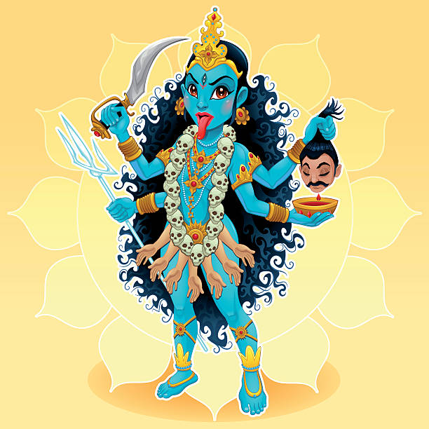 Kali goddess vector art illustration