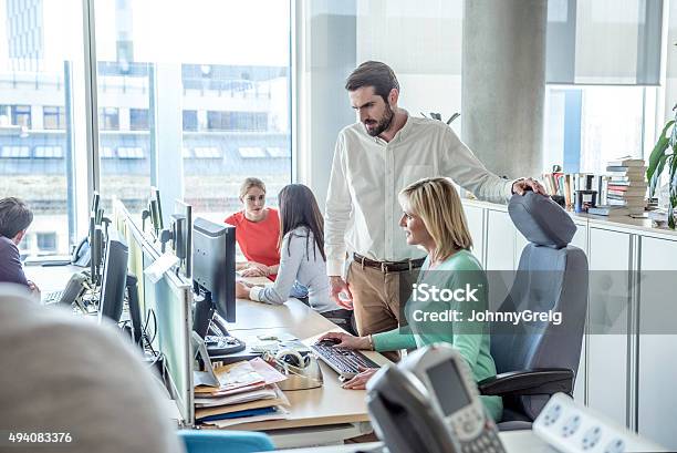 Business People Working On Computer In Modern Office Stock Photo - Download Image Now