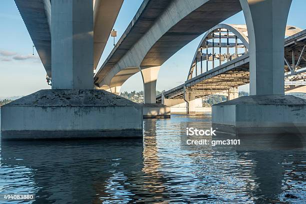 Seattle Bridge Stock Photo - Download Image Now - 2015, Architectural Column, Architecture