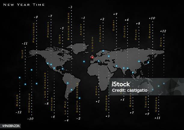 Tiempo En El Mundo Foto de stock y más banco de imágenes de Comunicación global - Comunicación global, Mapa mundial, Tiempo