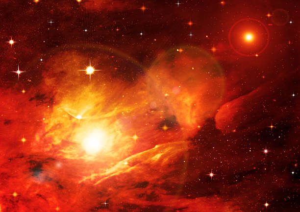 Bright shone stars in the night dark blue sky