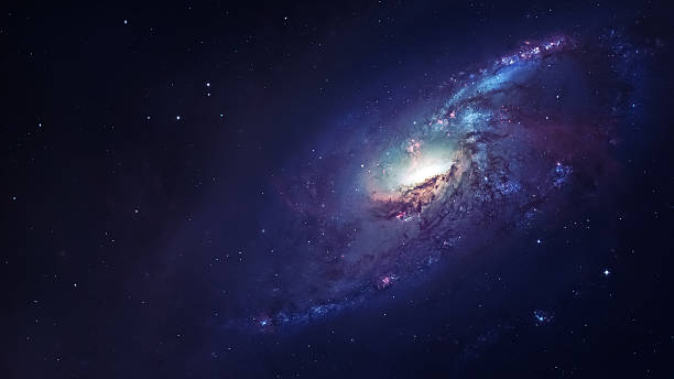 Awesome spiral galaxy many light years far from the Earth