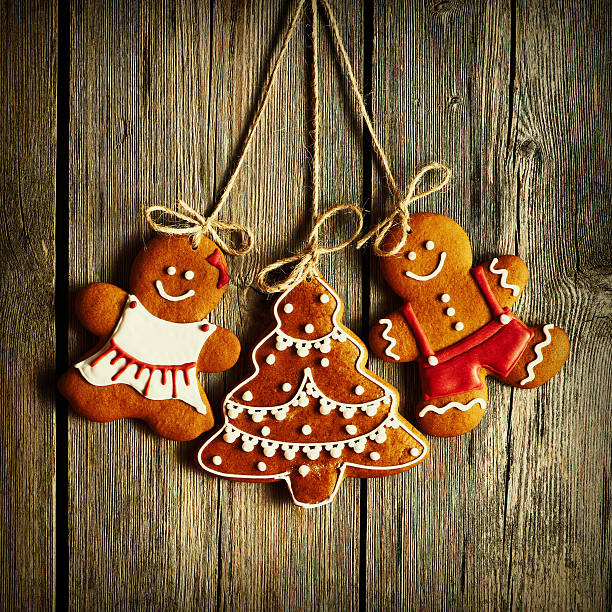 Christmas homemade gingerbread couple cookies