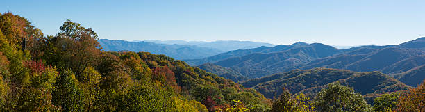 great smokey mountains - great smoky mountains great smoky mountains national park panoramic appalachian mountains stock-fotos und bilder