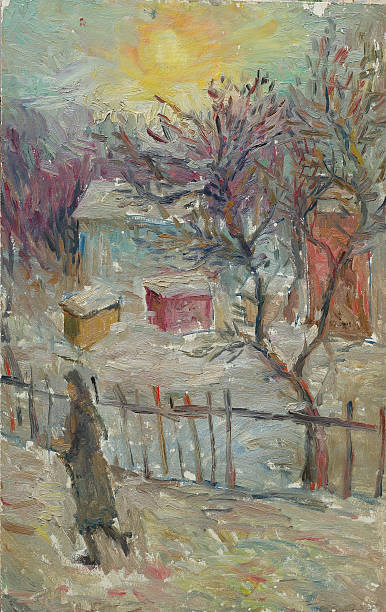 istock Beautiful Original Oil Painting Landscape On Canvas 494088632