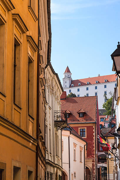 istock view of Bratislava castle from Bastova street 494088742
