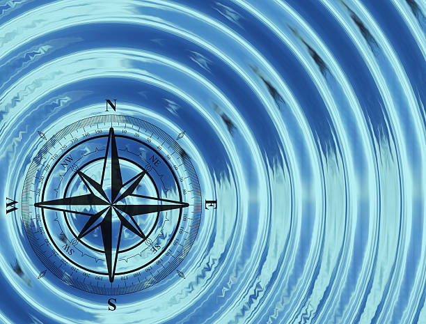 istock The compass (wind rose) in the water 494088952
