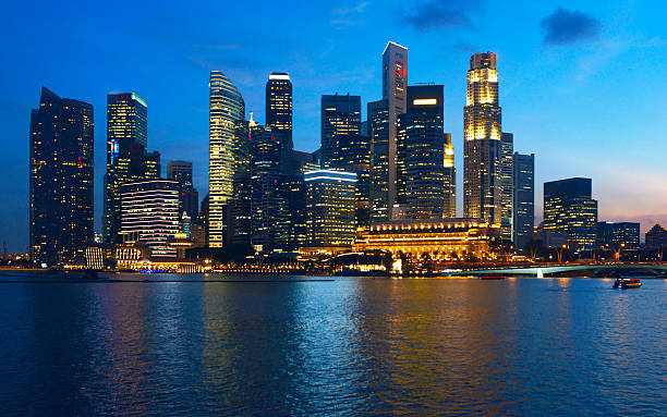 istock Sunset view to Singapore 494089094