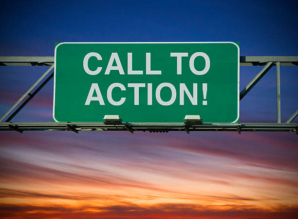 Call To Action A sign that says "Call To Action." animal call stock pictures, royalty-free photos & images