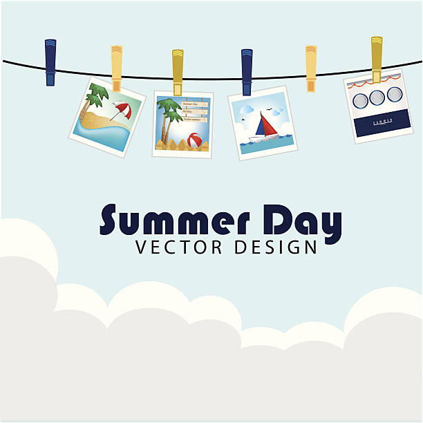 ilustraciones, imágenes clip art, dibujos animados e iconos de stock de fotos del d ía de verano - examen fotos