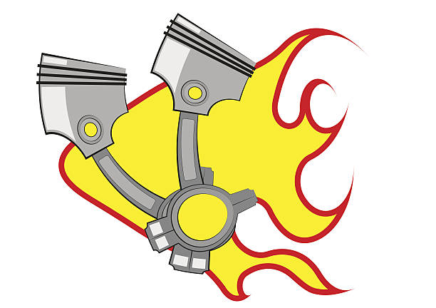 ilustrações, clipart, desenhos animados e ícones de pistão - piston engine ball bearing work tool