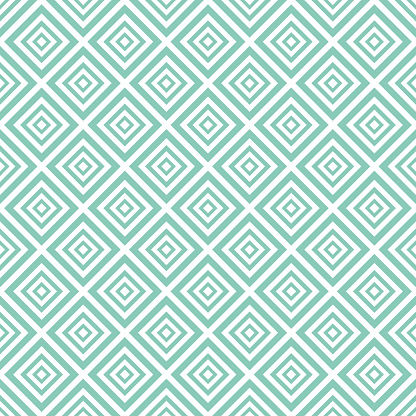 Pretty pastel vector seamless pattern (tiling, with swatch). Endless texture can be used for wallpaper, fill, web background, texture. Abstract ornament. Blue, white colors. Square and diamond shape.