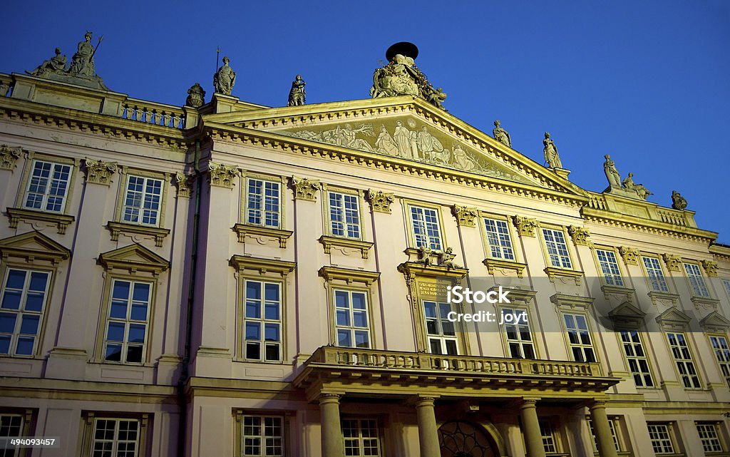 Old building in Ljubljana Traditional arcitecture of Ljubljana in the night, Slovenia Architecture Stock Photo