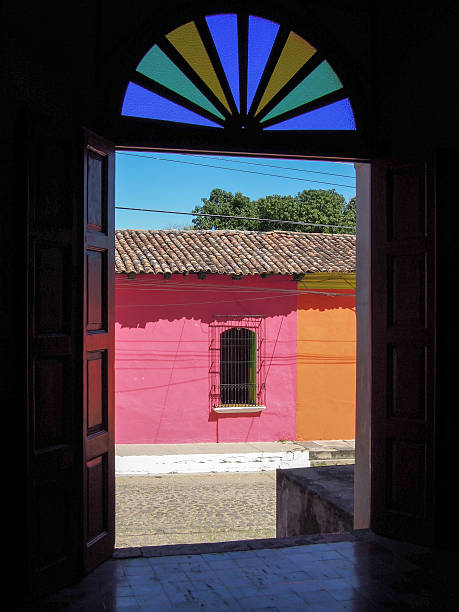 istock Door at colonial Suchitoto 494093589