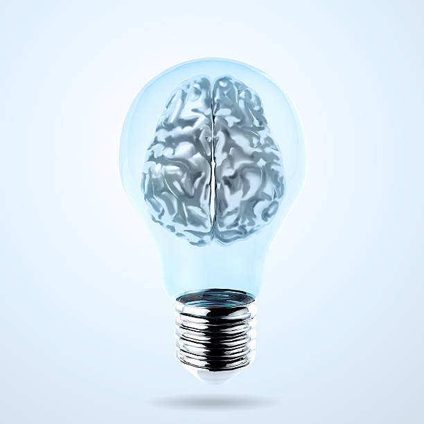 istock 3d metal human brain in a lightbulb as creative concept 494093647