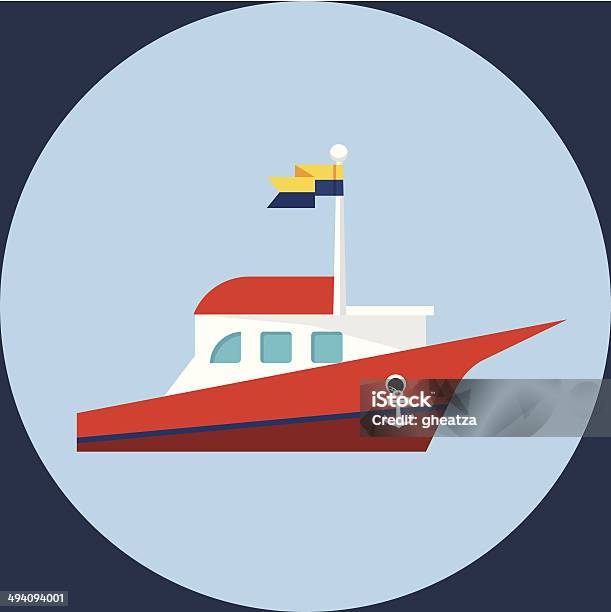 Fischerboot Stock Vektor Art und mehr Bilder von Abenteuer - Abenteuer, Anker, Anker werfen