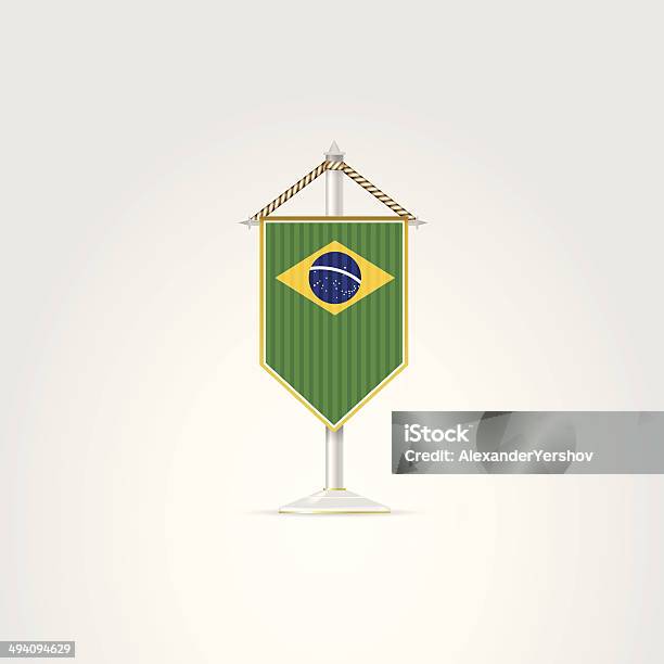 Illustrazione Di Simboli Nazionali Dei Paesi Del Sud America Brasile - Immagini vettoriali stock e altre immagini di Badge