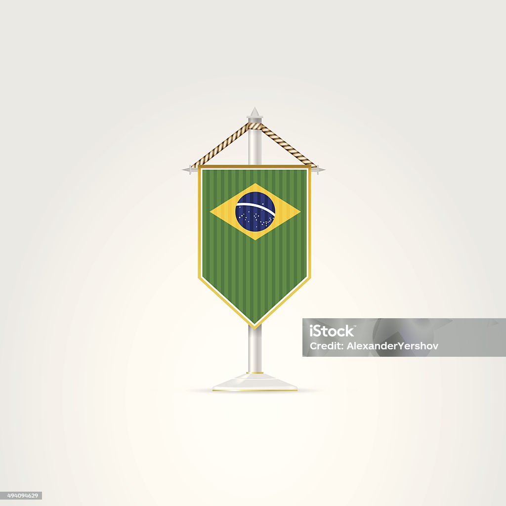 Ilustração de símbolos nacionais de países da América do Sul.  O Brasil. - Vetor de Amarelo royalty-free