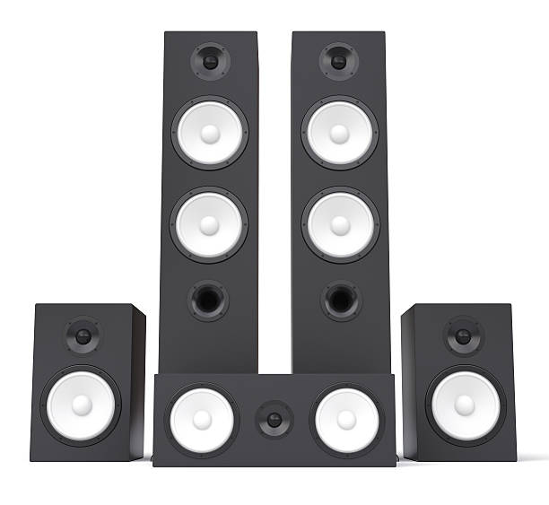istock Home Theater Speakers Isolated On White 494094858