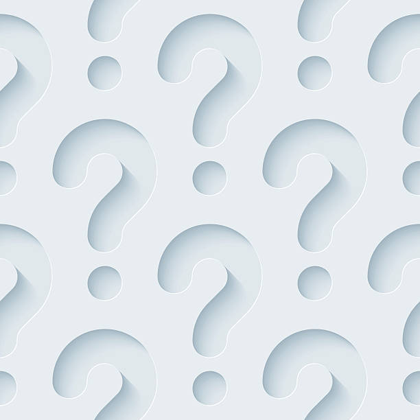 question mark 3d seamless wallpaper pattern. - questions stock illustrations