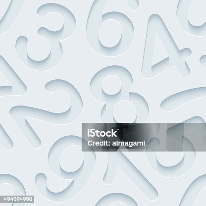 istock Figures 3D Seamless Wallpaper Pattern. 494094990