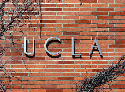 Los Angeles, CA, USA – March 17, 2014: An entrance to the University of California, Los Angeles located in the Westwood neighborhood of Los Angeles. The University of California, Los Angeles is a public research university founded in 1919.