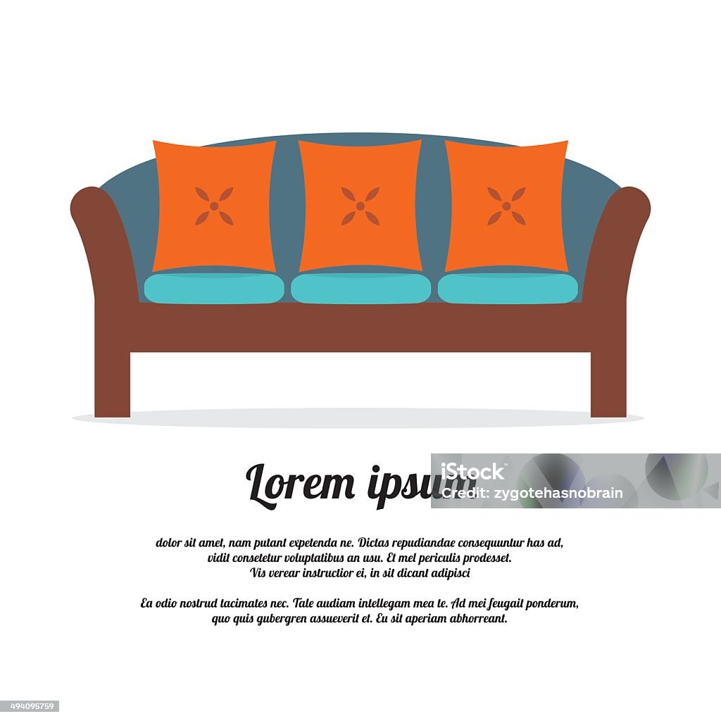 Vintage Sofa Vintage Sofa Vector Illustration Armchair stock vector