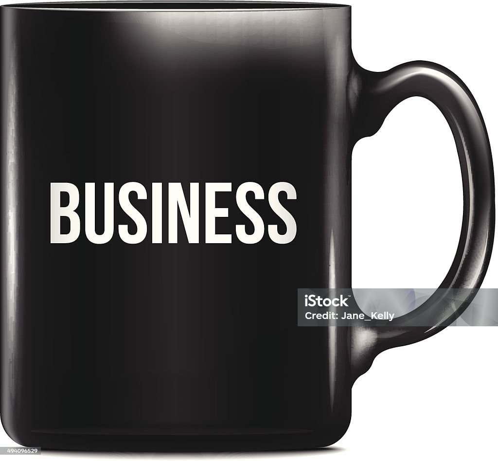 Business Black Cup Breakfast stock vector