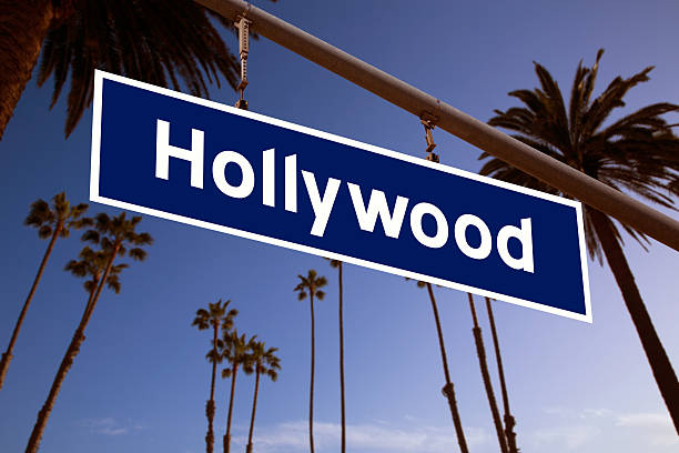 istock Hollywood redlight sign illustration over LA Palm trees 494096579