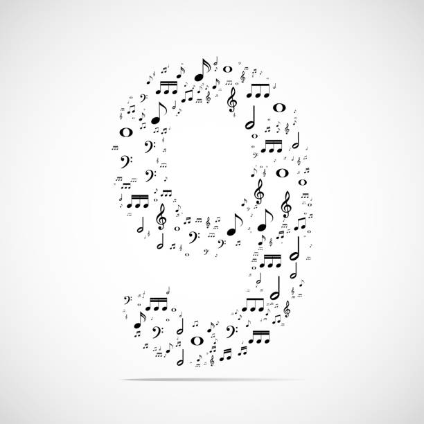 vector-number-nine-made-from-