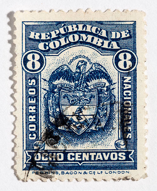 istock Vintage antique old postage stamp from Colombia 494098747