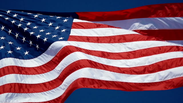 Video of United States flag in slow motion