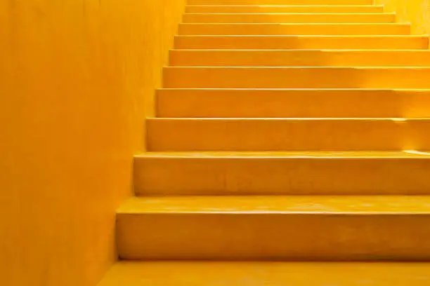 Photo of Yellow Wall and Steps Background