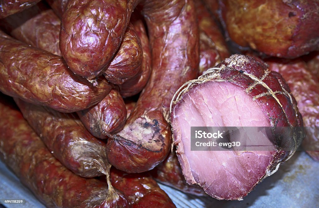 Polish sausage and loin American Culture Stock Photo