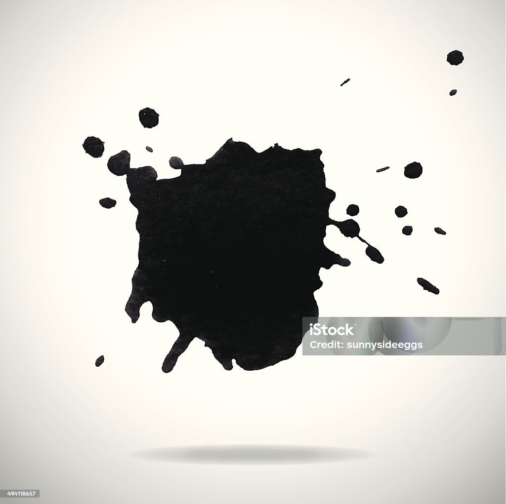 ベクトル黒の改竄防止インクを散りばめたホワイトの背景 - しずくのロイヤリティフリーベクトルアート